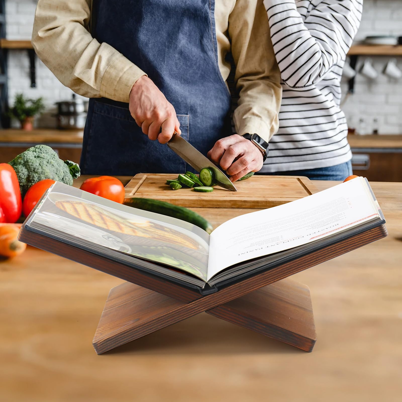Amazon.com : Wood Book Stand for Reading - Book Display Stand